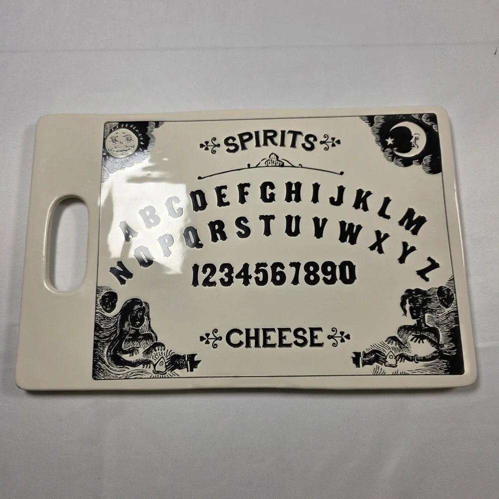 Magenta Spirits Cheese Board Ouija Board Ceramic Serving Platter Goth Occult